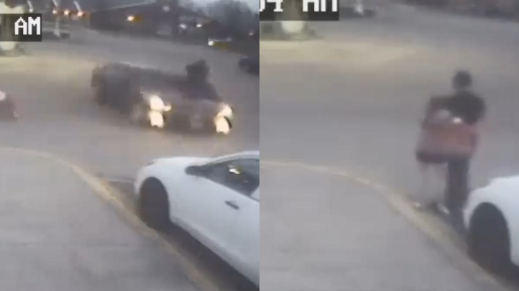 父親英勇跳上引擎蓋營救女兒，並在警察來前安撫女兒。圖／翻攝自臉書