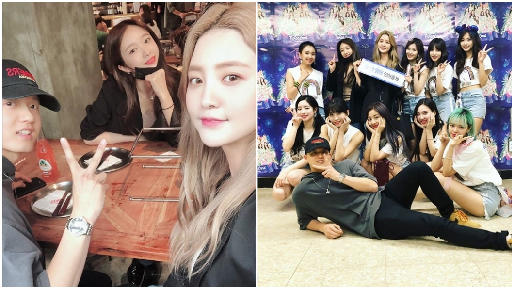 TWICE開唱,BTOB成員Peniel和EXID成員Hani、正花也都到場支持。圖/翻攝自正花IG