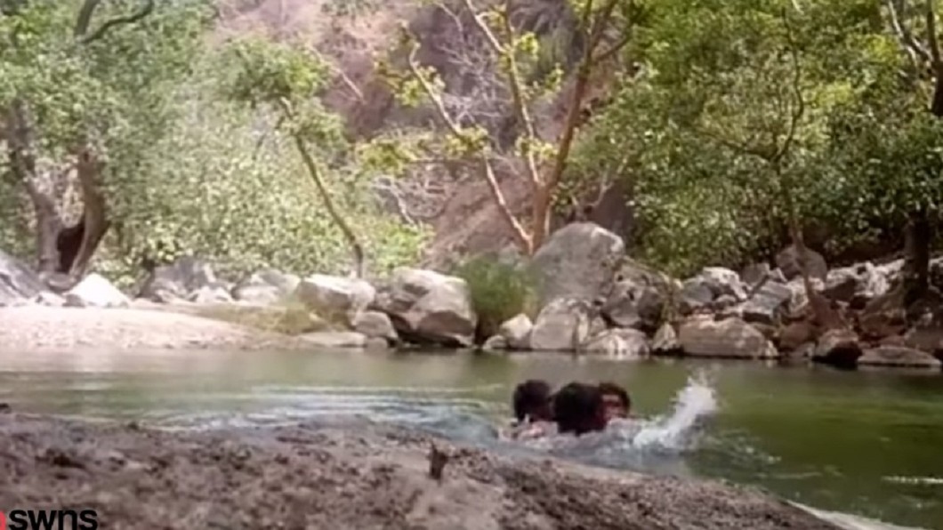 圖／翻攝自YouTube 3男相約溪邊玩水　誤踩深水區...溺死過程全被拍下