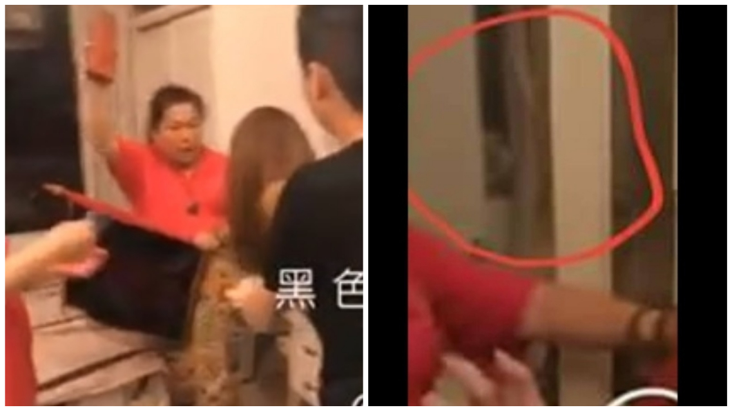 (右)當女師父正在鎮壓附身鬼時,窗戶外疑似拍到黑色長髮女鬼的影子。圖/翻攝自臉書社團「黑色豪門企業」