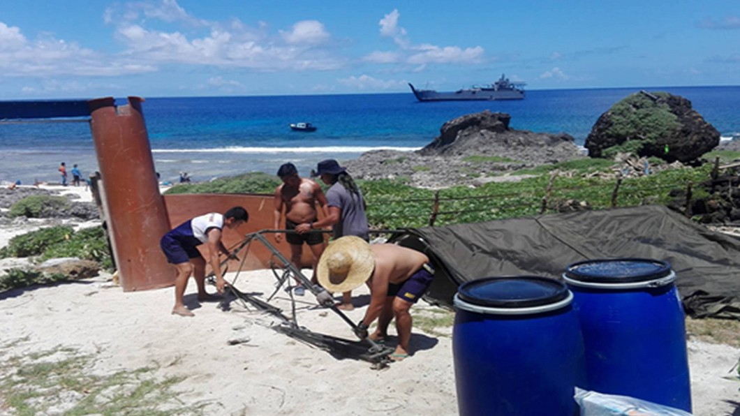 圖／菲律賓北呂宋軍區提供 菲北無人島建多用途設施　最快8月完工
