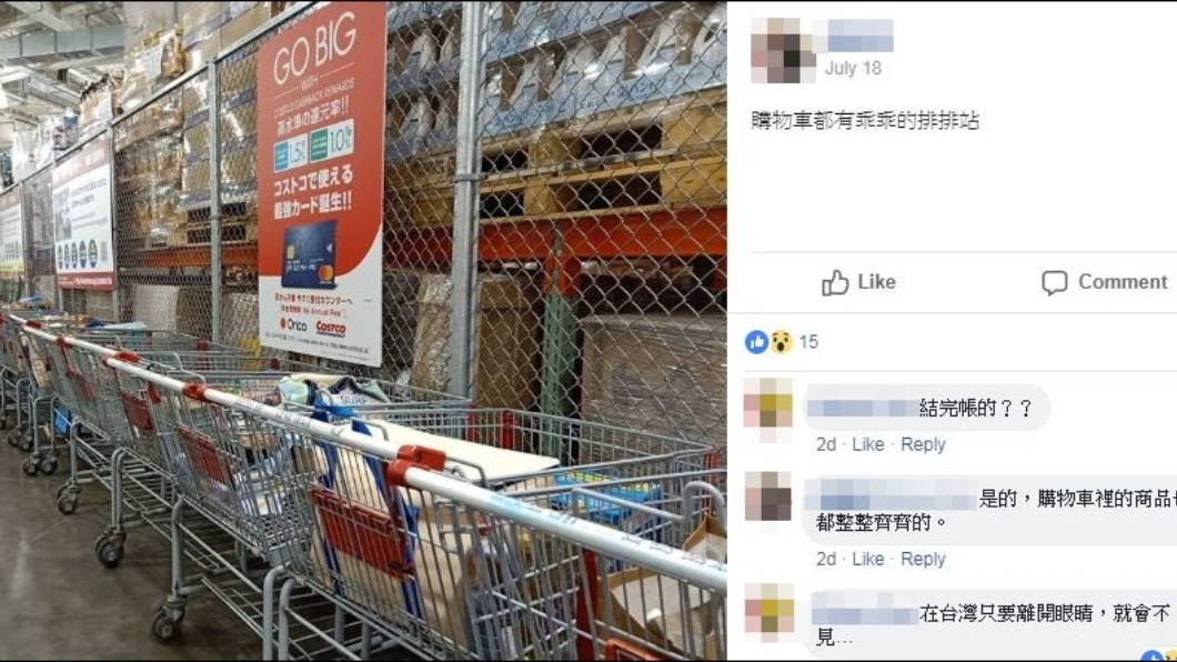 連推車都排得很整齊。(圖/翻攝自Costco好市多 商品經驗老實說)