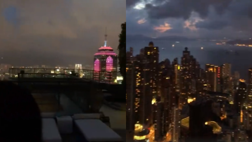 吳佩慈買的奢華豪宅,夜景相當漂亮。圖/翻攝自微博