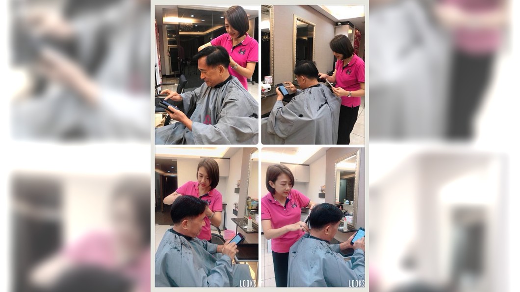 前總統陳水扁在臉書分享自己剪頭髮和滑手機的照片，不少網友酸說：該回監獄了。(圖／翻攝自陳水扁新勇哥物與臉書粉絲團)
