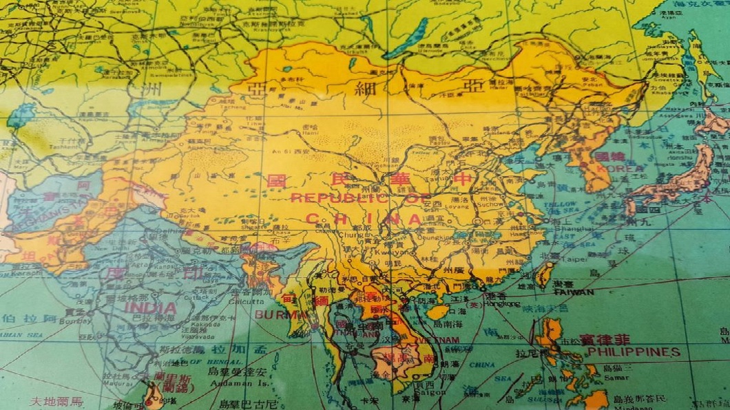 當時的世界地圖,蒙古還未獨立。(圖/PTT網友kaiming7955授權提供使用)