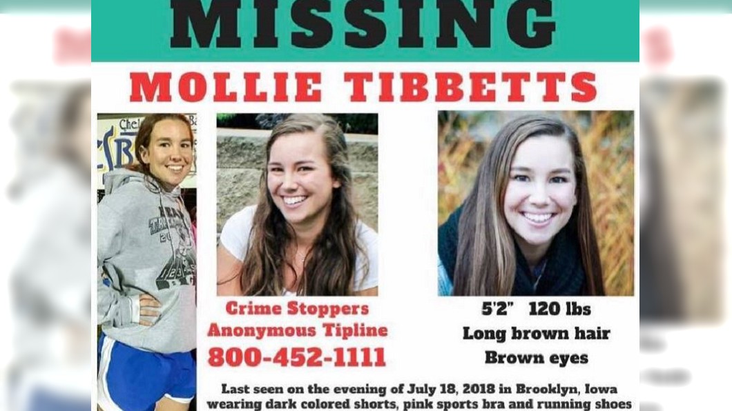 茉莉的尋人啟事。圖/Mollie Tibbetts臉書