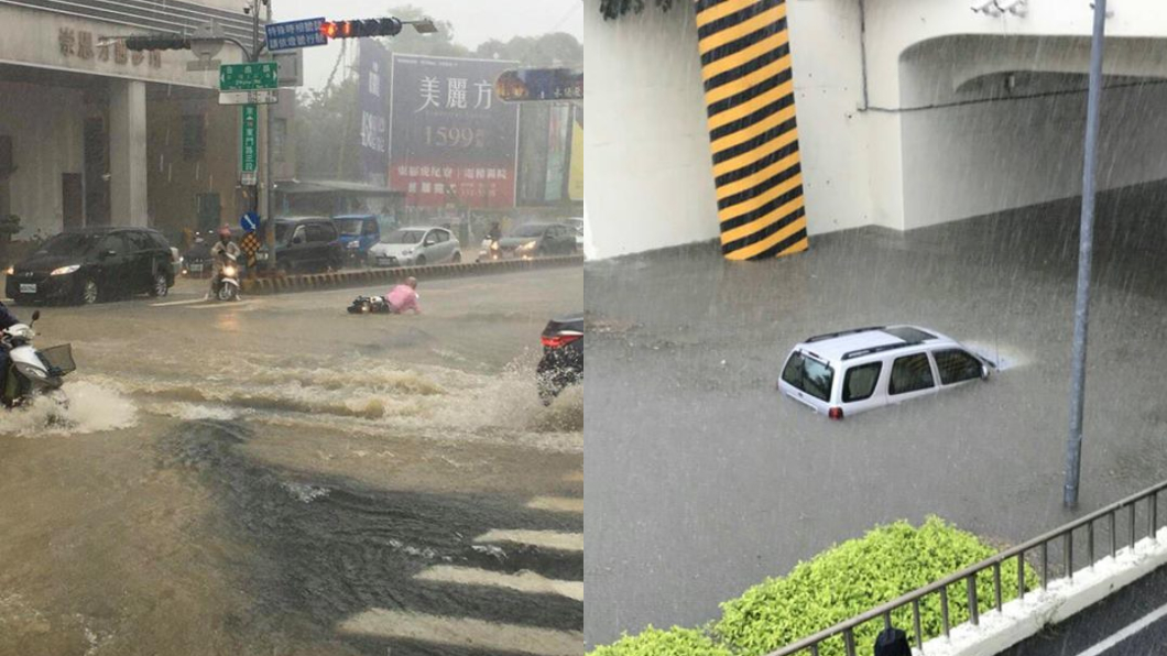 台南各地區淹水災情嚴重(此圖與內文無關)。圖／翻攝自爆料公社