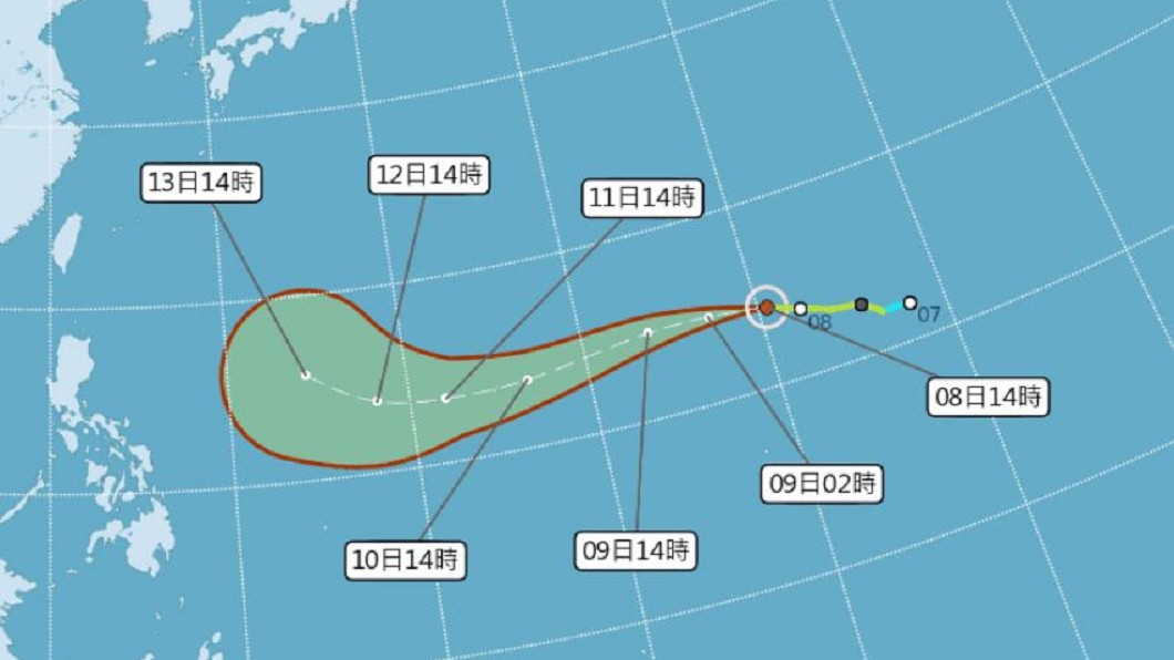 山竹恐成為今年最強颱風。圖/翻攝中央氣象局
