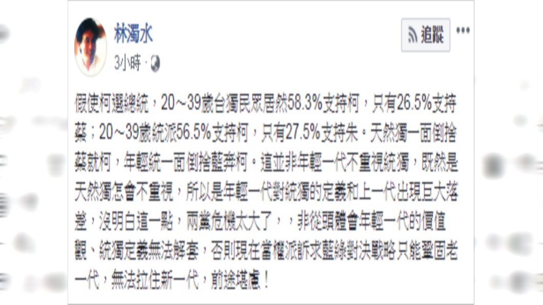 圖/翻攝自林濁水臉書