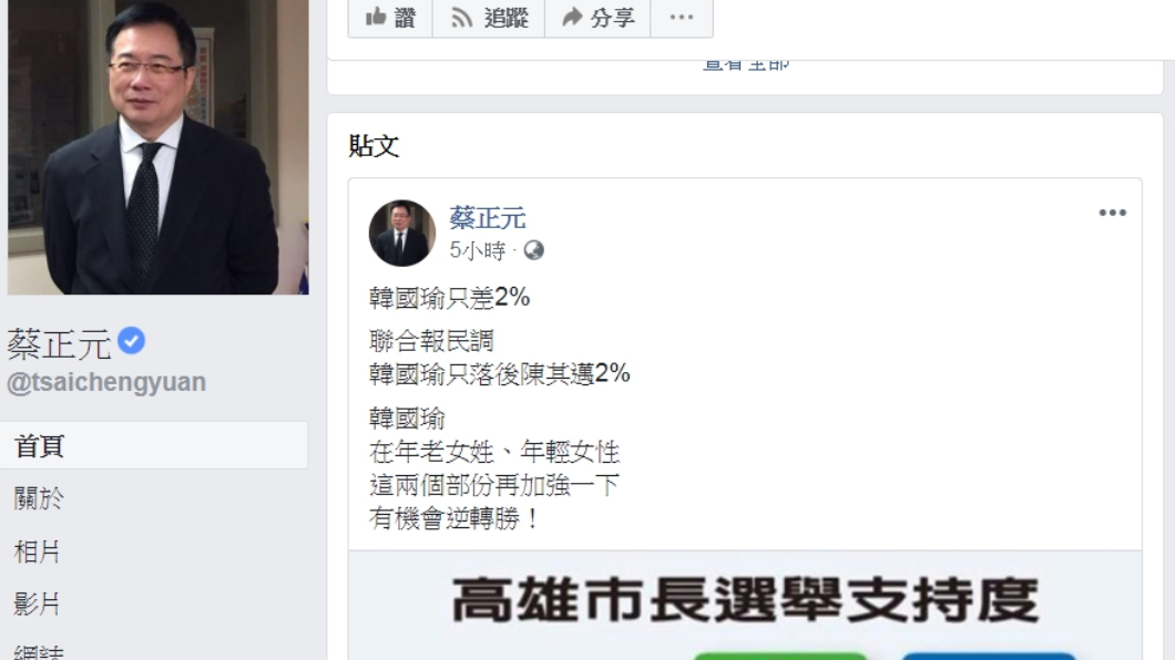 圖/翻攝自蔡正元臉書