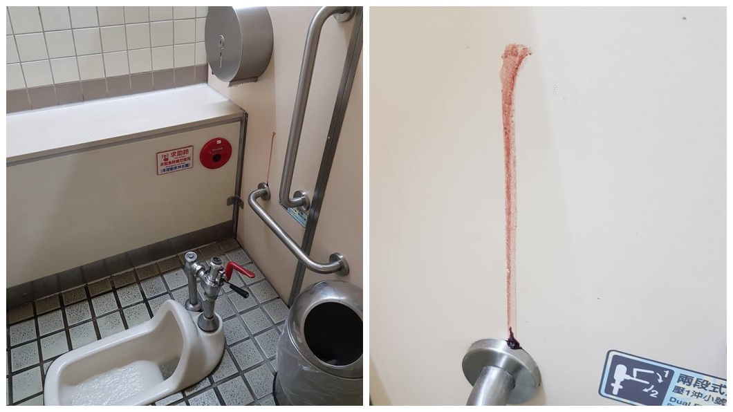 到底是誰這麼噁心,竟然把經血噴到牆上。(圖/翻攝自爆怨公社)