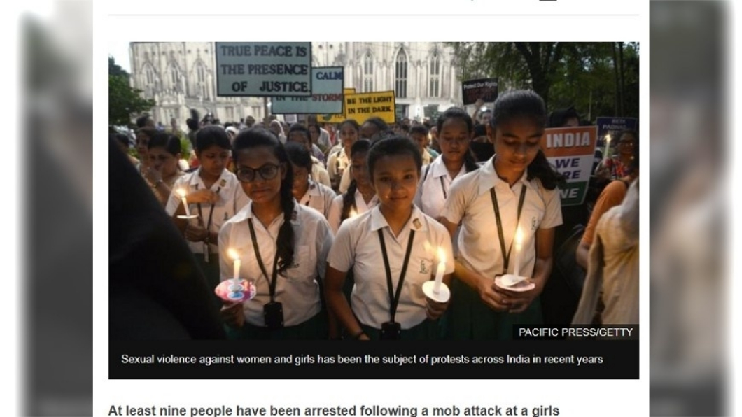 印度各地一直存在針對婦女或女孩性暴力的問題。圖／翻攝自BBC