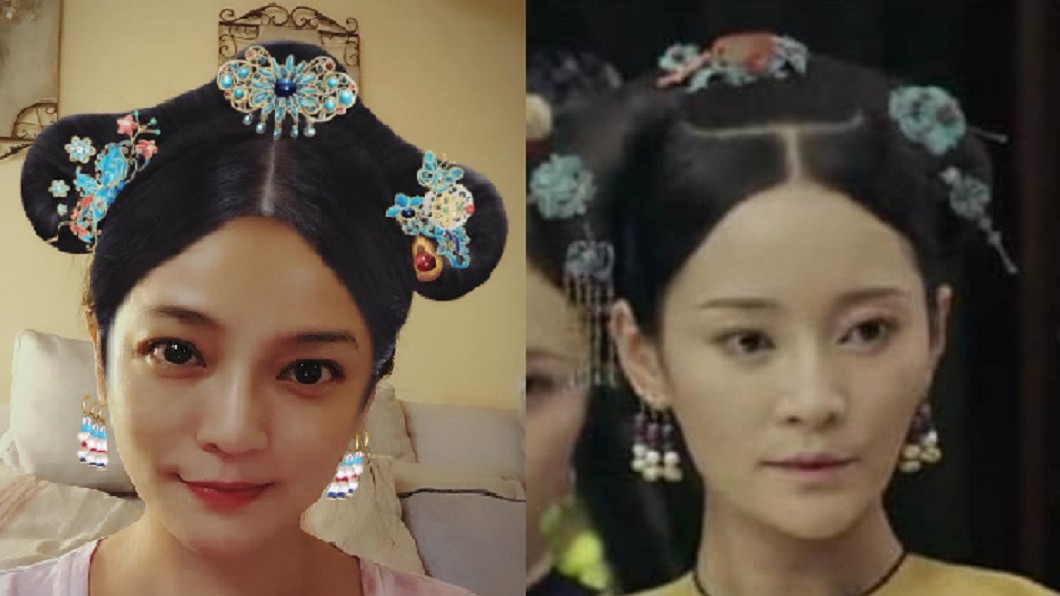 不少網友認為梁家榕激似《延禧攻略》中飾演純妃的王可媛。圖/(圖左)翻攝自 梁家榕 臉書 (圖右)翻攝網路