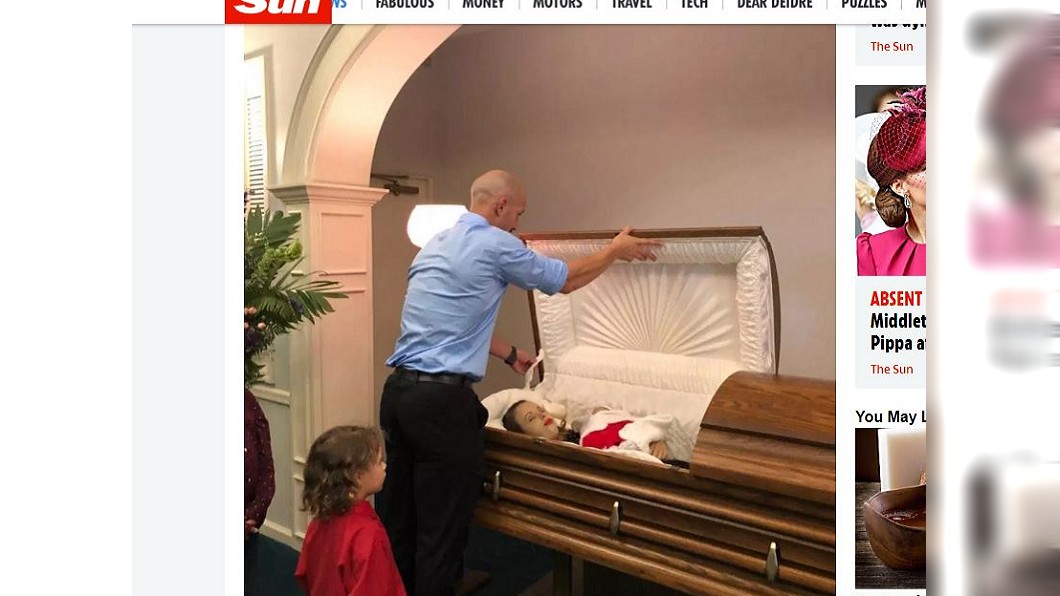 金賽德公開妻子的入棺遺體照，呼籲政府對酒駕加重刑罰。圖／翻攝自The Sun網站