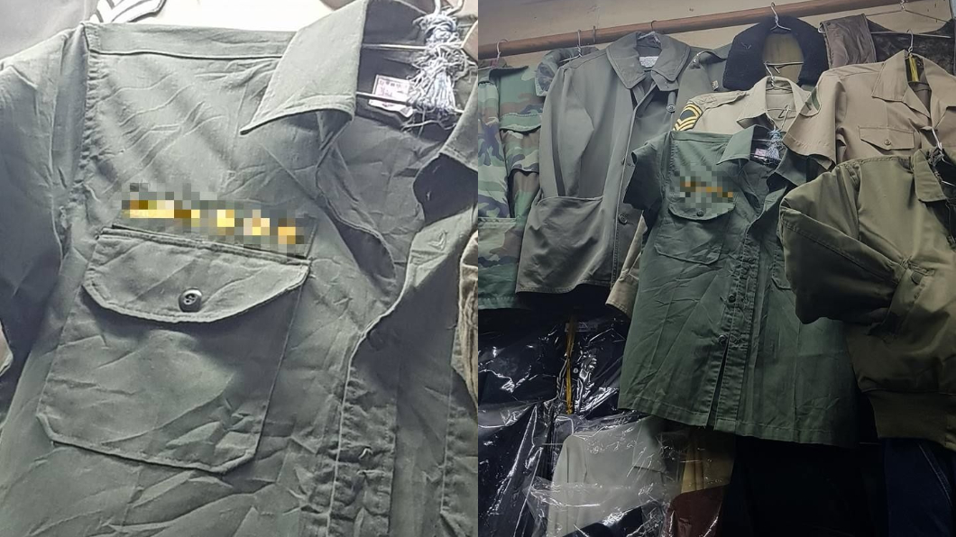 網友在軍事用品店發現的台灣軍人制服。圖／翻攝自臉書社團「爆廢公社」
