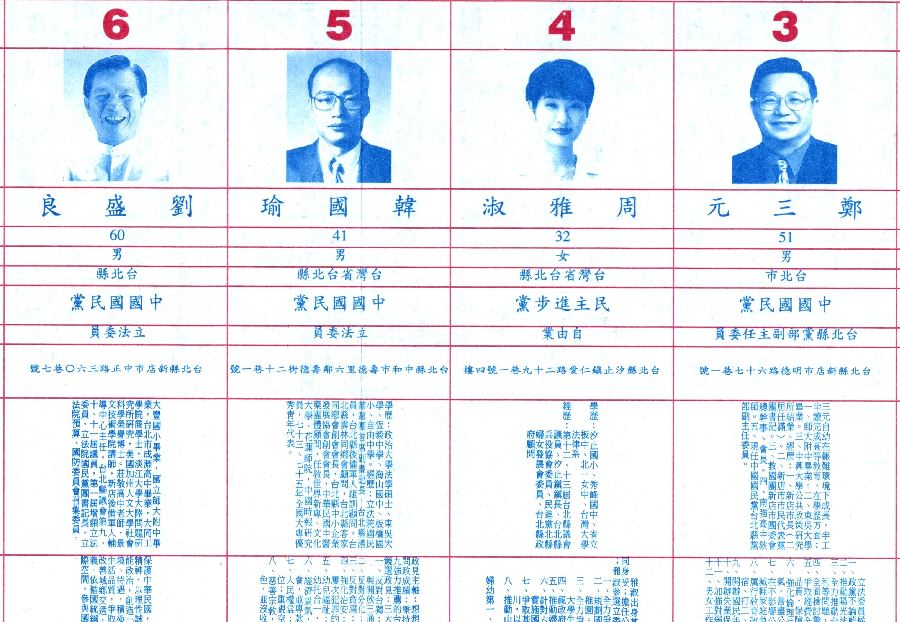 網友挖出韓國瑜在20年前的選舉政見。(圖/翻攝自立委選舉公報)