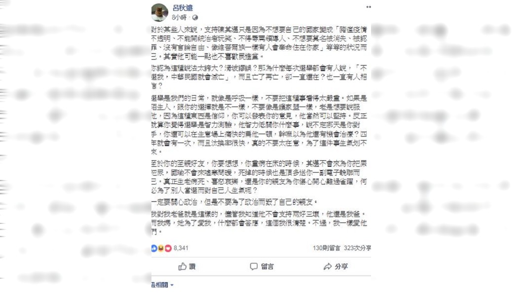 圖/翻攝呂秋遠臉書