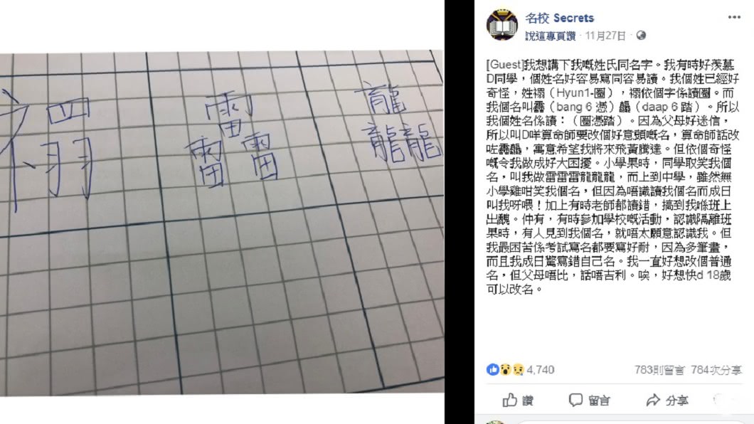 圖/翻攝自臉書「名校 Secrets」