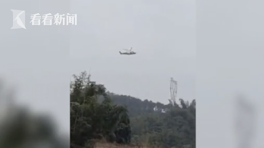 雞農指控,兇手是這架直升機。(圖/翻攝自看看新聞)