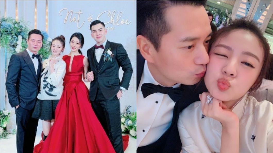 安以軒與富商丈夫陳榮煉一起參加妹妹的婚禮。圖／翻攝自《微博》