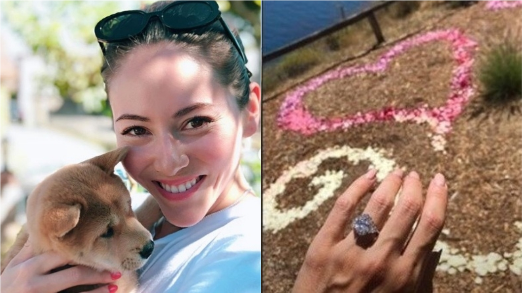 潔西卡最近在IG上曬出鑽戒照，外界質疑她與高凱麟已低調完婚。圖／翻攝自Jessica Michibata Instagram
