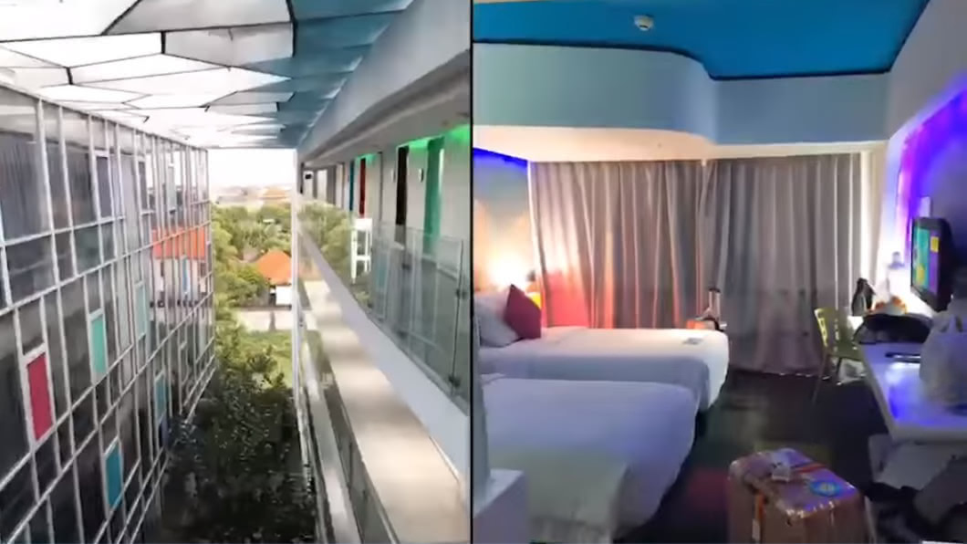 原PO分享員工旅遊到峇里島的照片,羨煞不少網友。圖/翻攝自爆怨公社