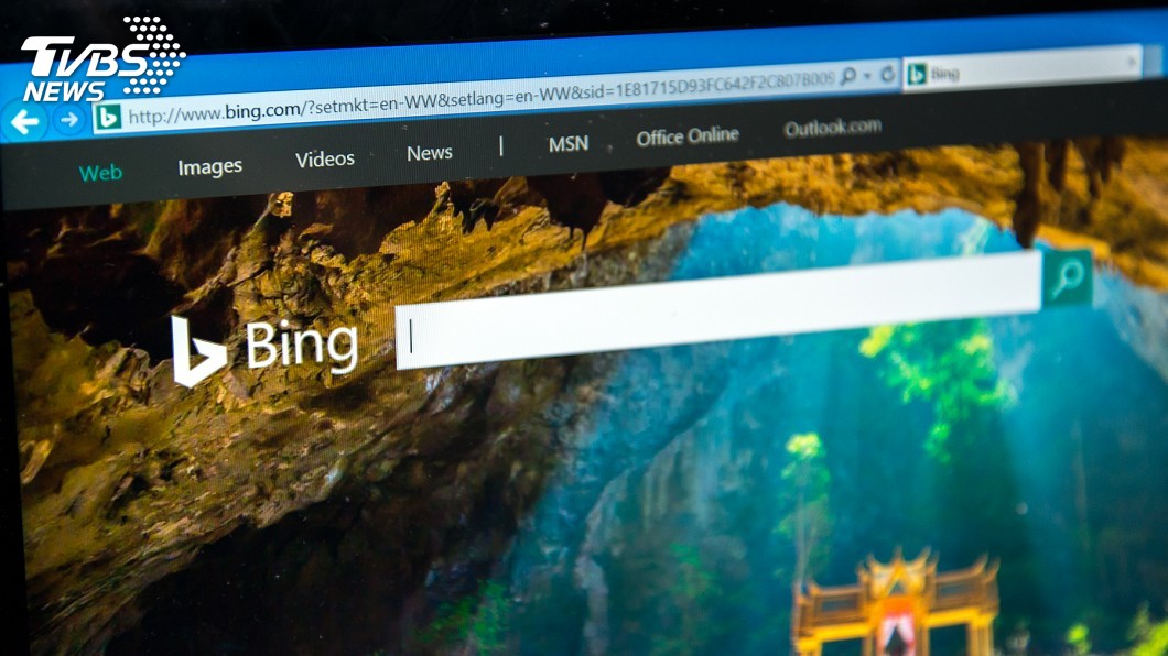 微軟搜尋引擎Bing。（示意圖／shutterstock 達志影像）