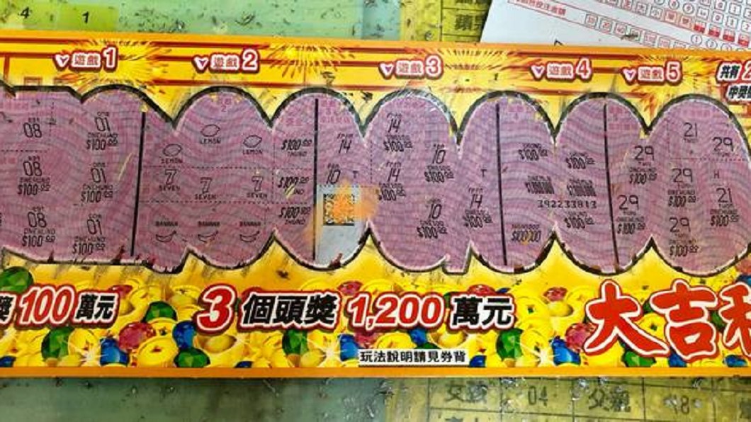 原PO曬2000元刮刮樂,幸運全壘打。圖/翻攝臉書我愛刮刮樂~刮卡做公益
