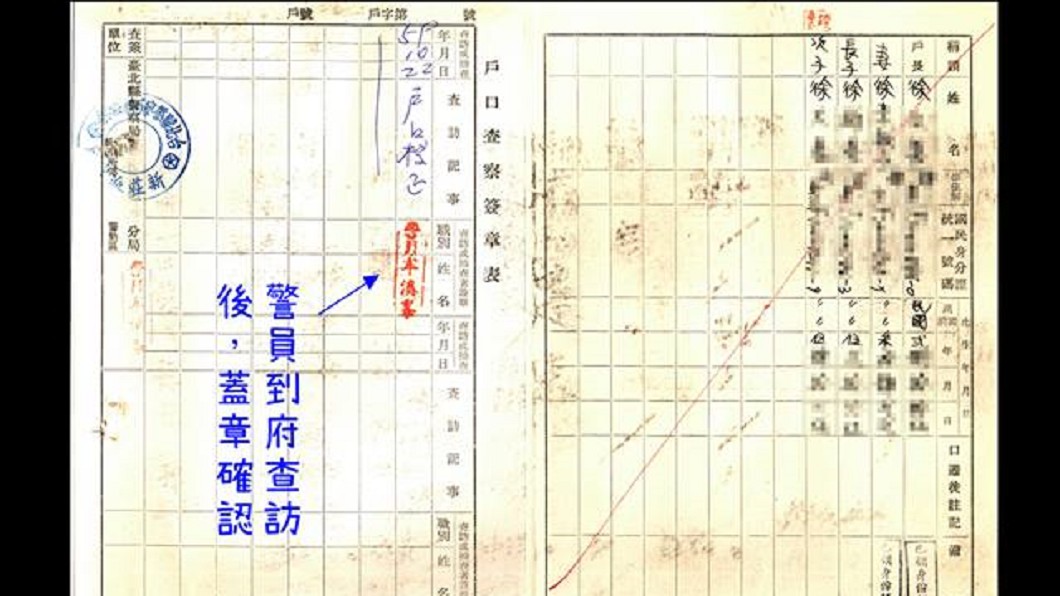 內政部臉書分享這張民國59年的戶口名簿,勾起不少網友被查戶口的緊張回憶。圖/翻攝自 內政部 臉書