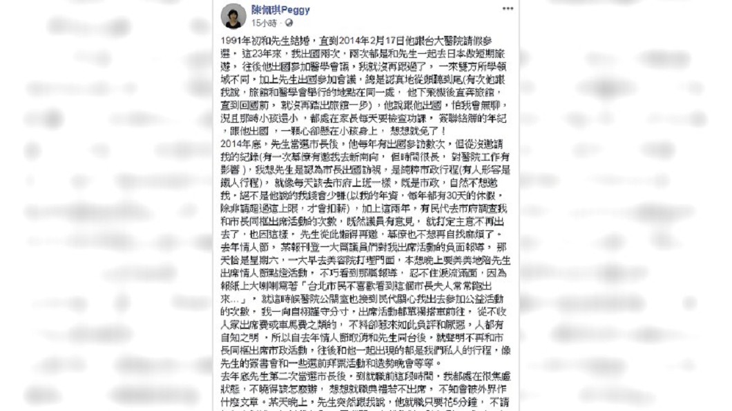 圖/翻攝自 陳佩琪 臉書