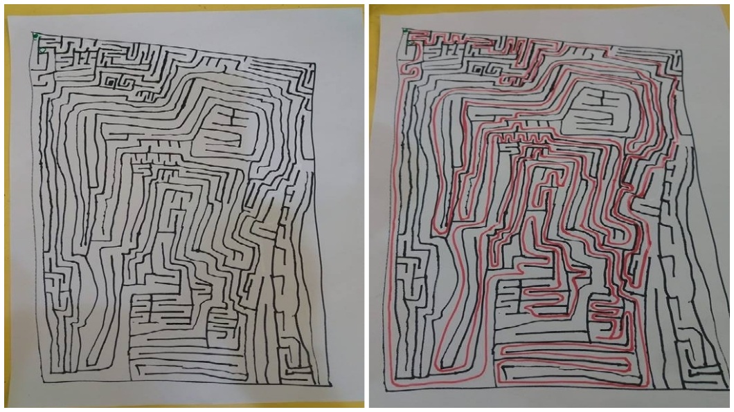 女網友分享自己的5歲兒子超愛畫畫，尤其特別喜歡畫迷宮。(圖／翻攝自爆怨公社)