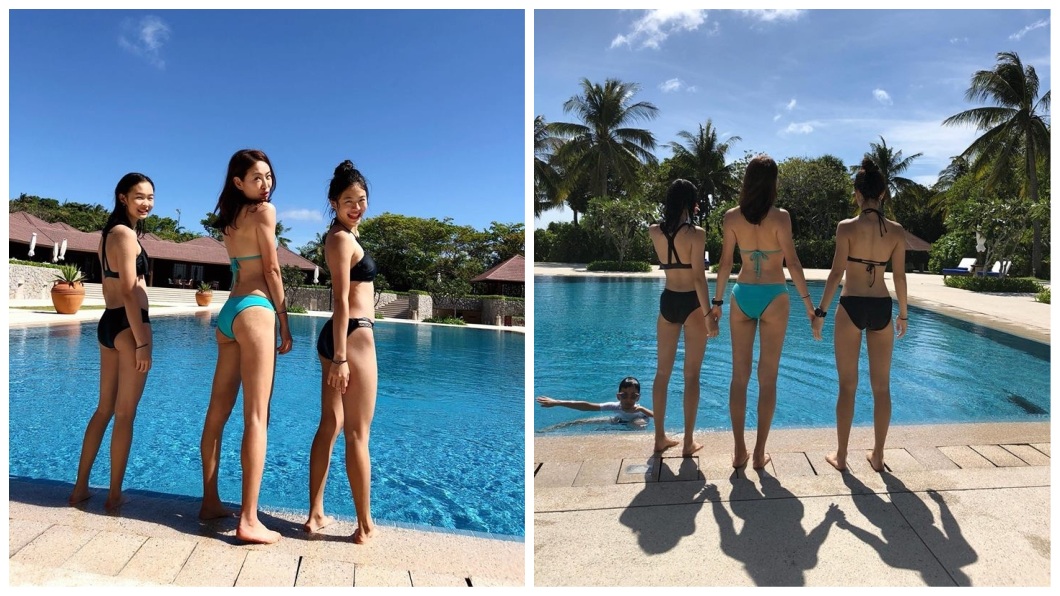 賈永婕還有2個可愛漂亮的女兒,3人站在一起就像是姊妹。(圖/翻攝自賈永婕臉書)