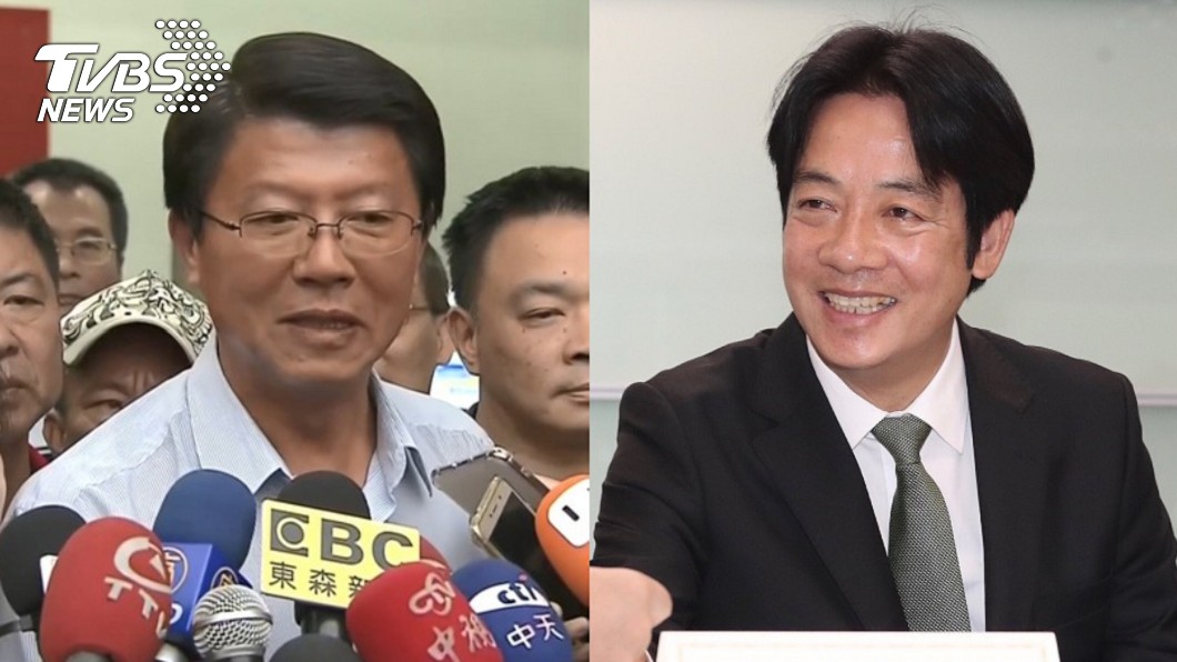 台南市議員謝龍介(左)、前行政院院長賴清德(右)。圖／中央社、TVBS