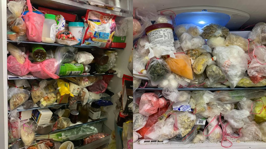 網友分享家中「超狂冰箱」。圖／翻攝自爆料公社 冰箱塞爆竟藏致命危機！　近半家庭「細菌超標」