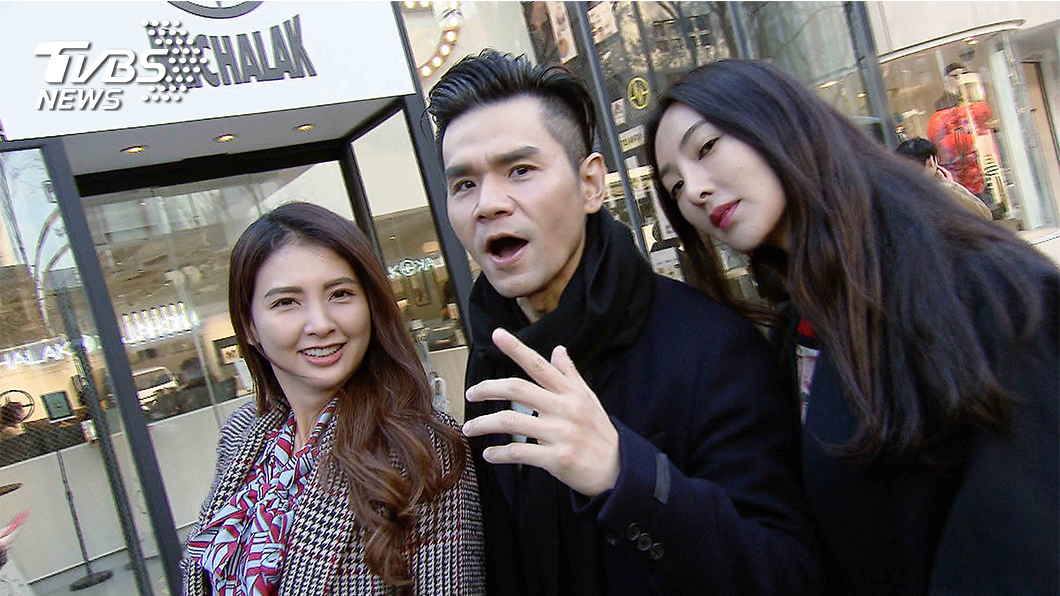 TVBS歡樂台《女人我最大》東京行(左起)韋汝、Kevin老師、吳速玲。圖／TVBS