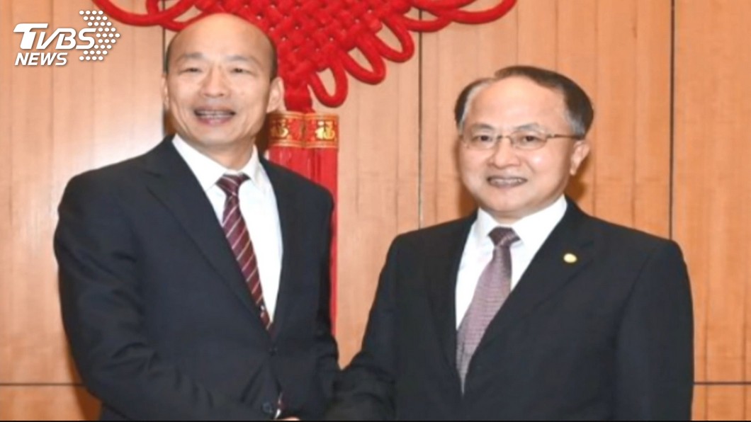高雄市長韓國瑜此趟出訪行程中，密會中聯辦主任王志民。(圖／TVBS)