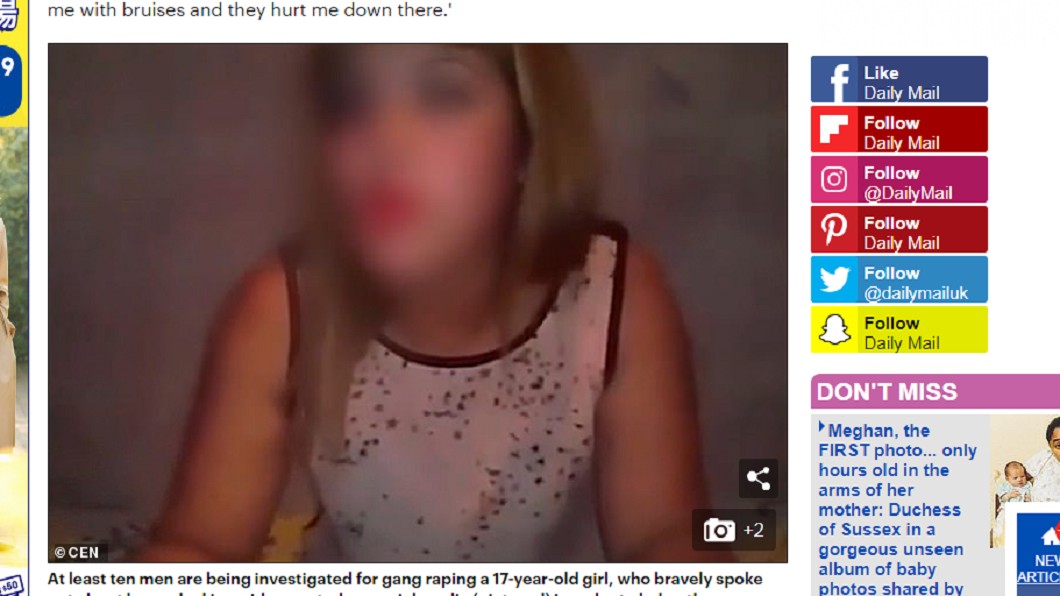 17歲少女在臉書中發布自述影片。圖／翻攝自《每日郵報》