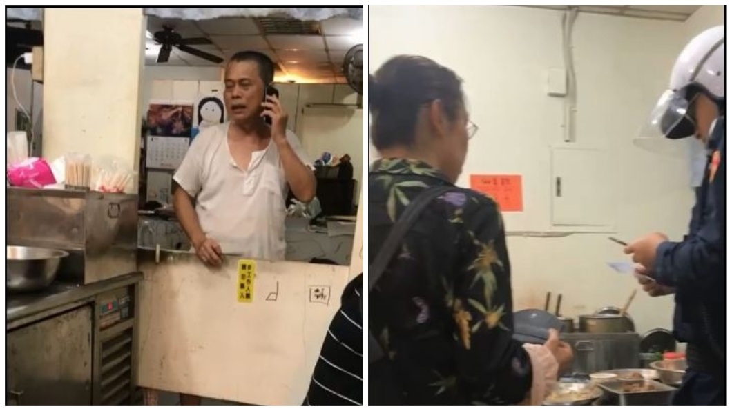 老闆最後報警處理,該名陸籍女子才肯離開。(圖/翻攝自爆料公社)