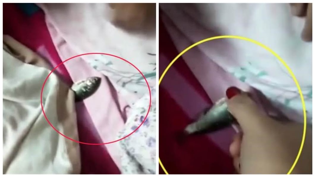 該名媽媽掀開兒子棉被一看,床上靜躺著一條死魚。(圖/翻攝自陸網)