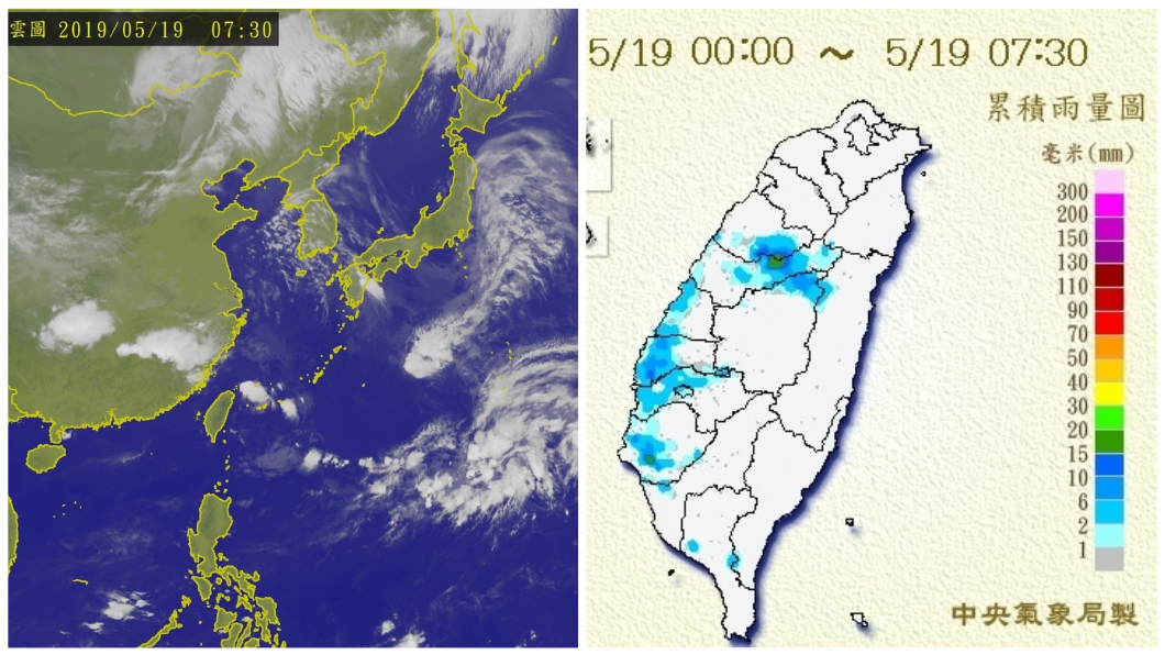 氣象局表示,沒下雨時,感受上較為悶熱。圖/中央氣象局
