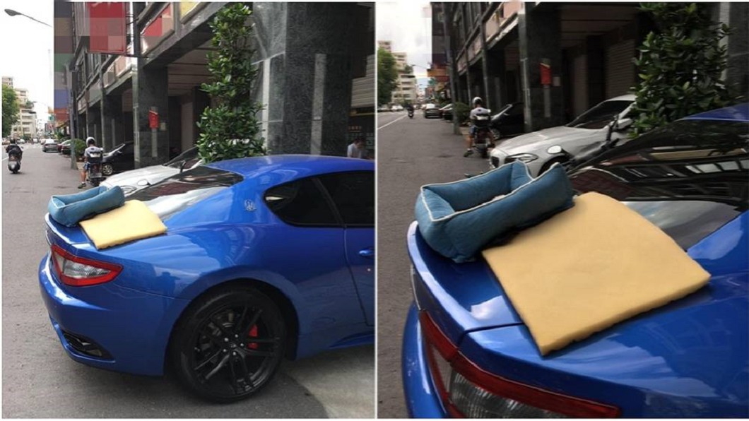 網友忍不住拍下這台「百萬曬衣架」,PO網分享。圖/翻攝自爆廢公社臉書
