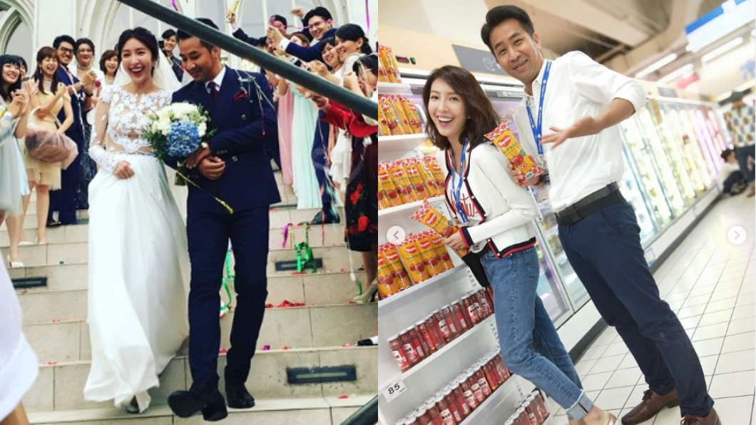 婚紗照中,男伴卻換了人?圖/翻攝自楊謹華IG