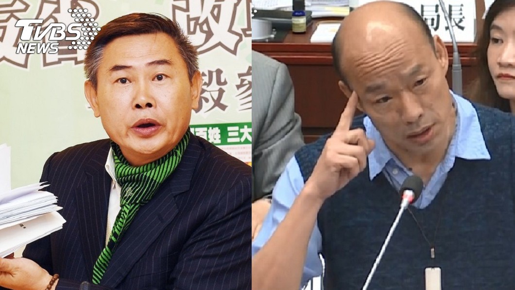 民進黨前立委李俊毅(左)、高雄市長韓國瑜(右)圖／中央社、TVBS