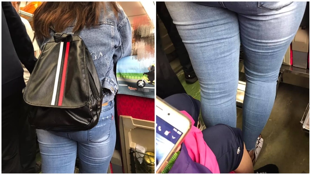 有網友發文抱怨,搭火車時遇到前方一名女子,直接跨進她的座位前方站著。(圖/翻攝自爆廢公社)