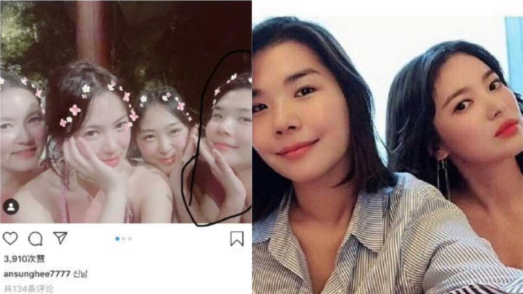 當時宋慧喬曬出與閨蜜造型師的合照,親自破除婚變謠言。圖/翻攝自微博