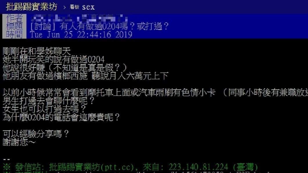 圖/翻攝自PTT