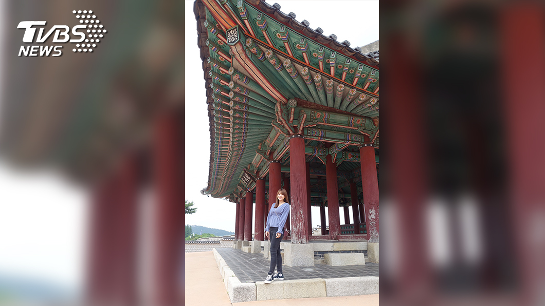 黃星樺首次到韓國,特地走訪水原華城的練武台及許多歷史古蹟景點。(圖/TVBS)