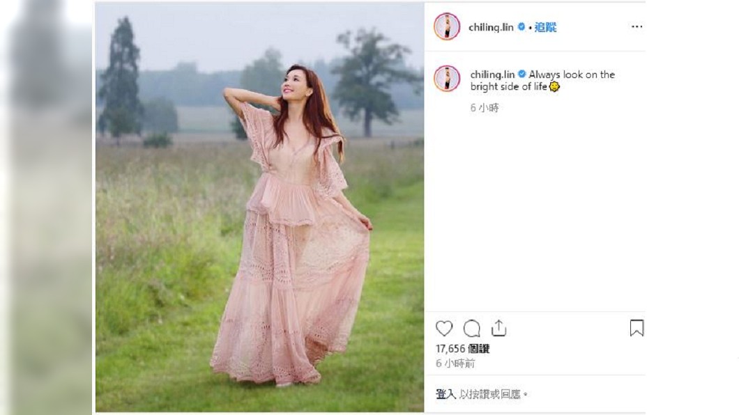 林志玲今在IG上PO出美照。圖/翻攝自林志玲IG