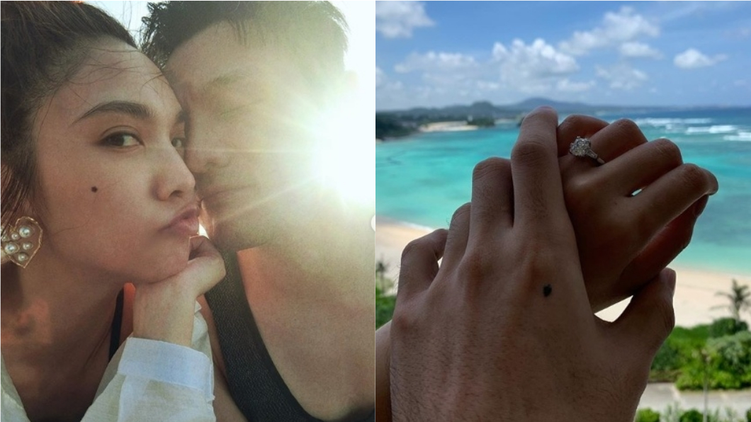 李榮浩11日向楊丞琳求婚成功。合成圖／翻攝自Instagram
