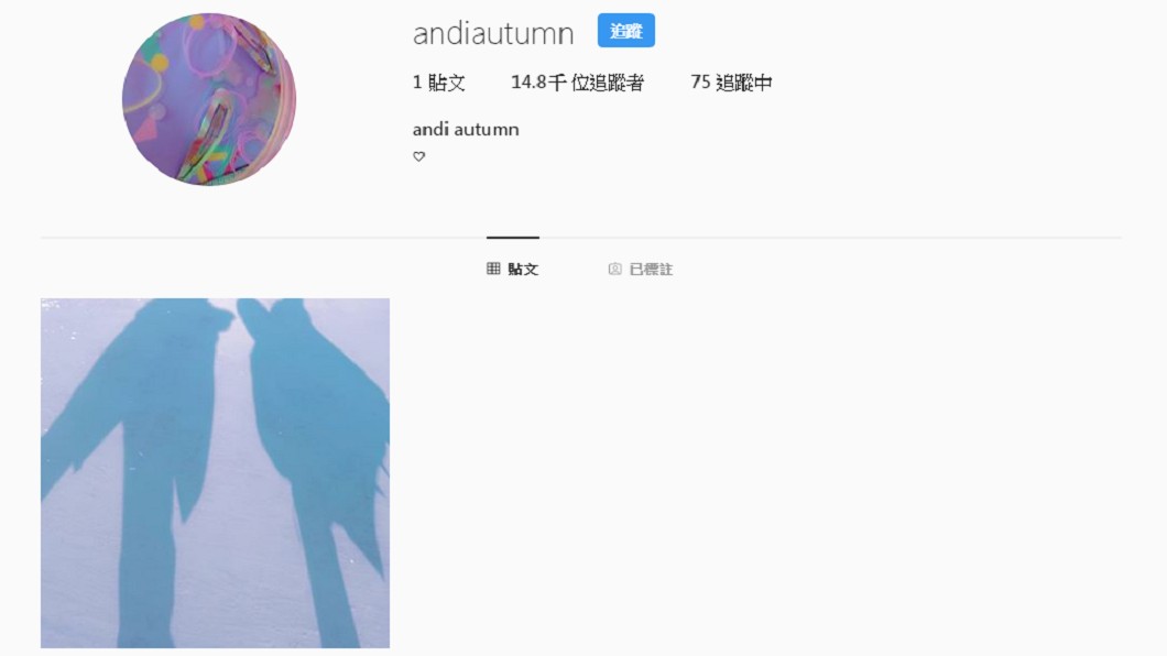 Andi刪除所有甜蜜合照。圖/翻攝自Andi IG